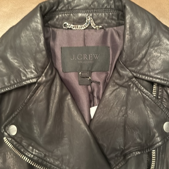 J Crew Collection XXS Leather Jacket New with Tags - Picture 2 of 5